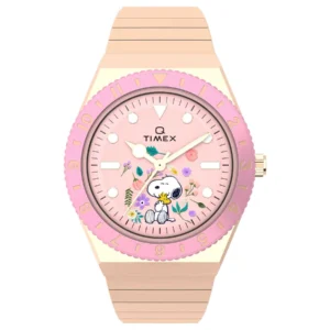 Timex Q x Peanuts 36mm In Bloom Pink SS