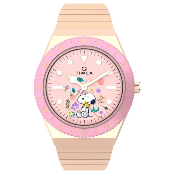 Timex Q x Peanuts 36mm In Bloom Pink SS