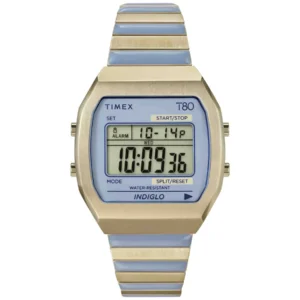 Timex T80 36mm Blue Gold SS