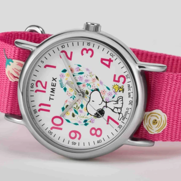 Timex Weekender x Peanuts 38mm Floral Pink - Image 3