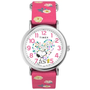 Timex Q x Peanuts 36mm In Bloom Pink SS
