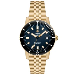 Zodiac Super Sea Wolf Compression Diver Automatic 18K Gold-Plated Limited Edition