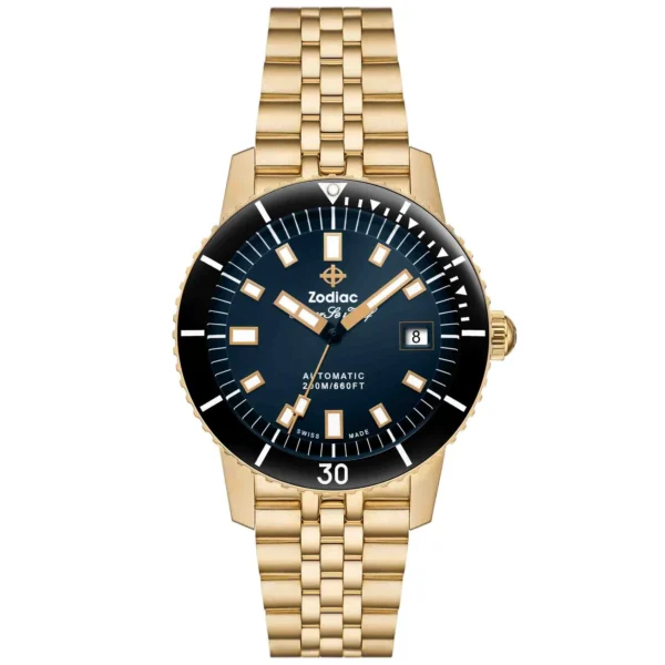 Zodiac Super Sea Wolf Compression Diver Automatic 18K Gold-Plated Limited Edition