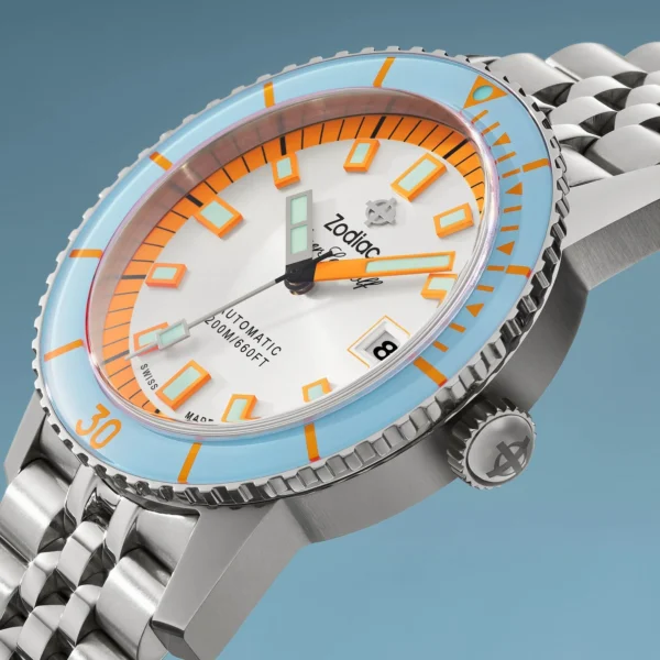 Zodiac ZO9304 Super Sea Wolf Compression Automatic Pastel Blue - Image 3
