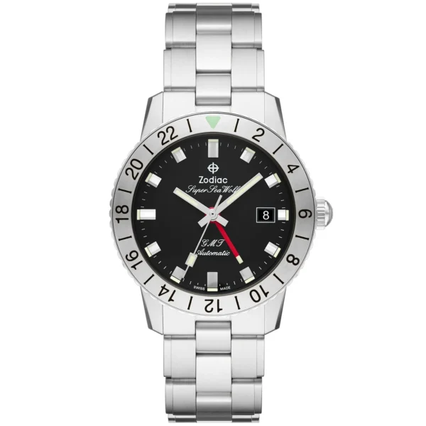 Zodiac ZO9405 Super Sea Wolf GMT Automatic Silver Black